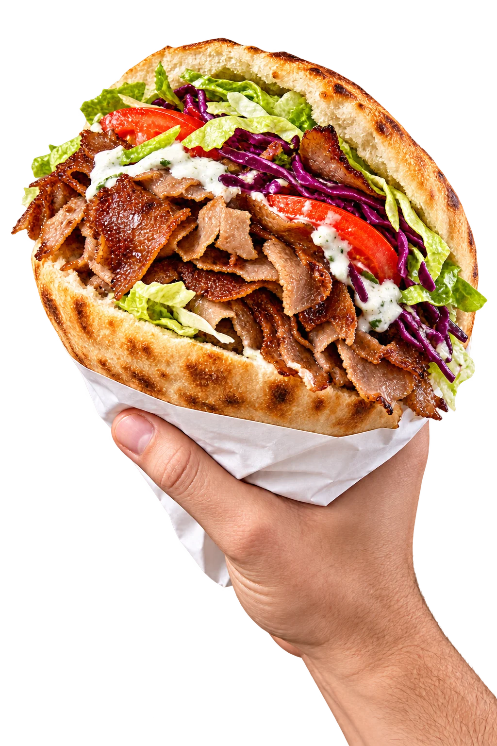 Döner im Taschenbrot — illustrative Food-Fotografie